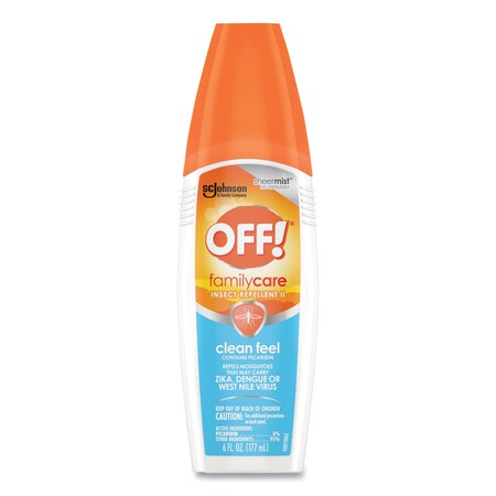 Off FamilyCare Clean Feel Spray Insect Repellent, 6 oz Spray Bottle, PK12 629380